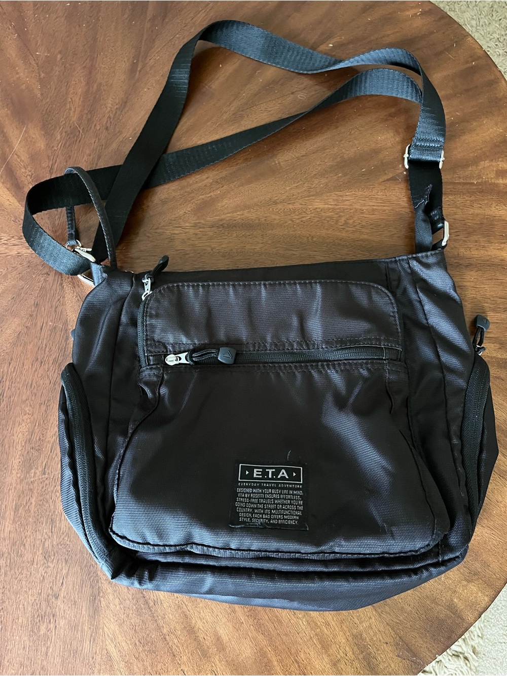 E.T.A. Black Crossbody Bag